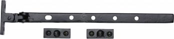 Black Iron Rustic Casement Window Stay 10"
